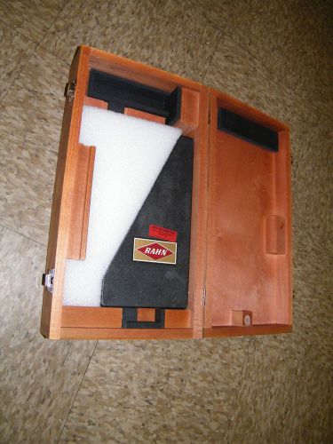 Rahn granite angle plate block w/ starrett wood box inspection tool mold maker for sale