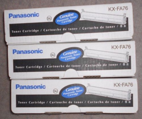 3 GENUINE PANASONIC - TONER CARTRIDGE - KX-FA76