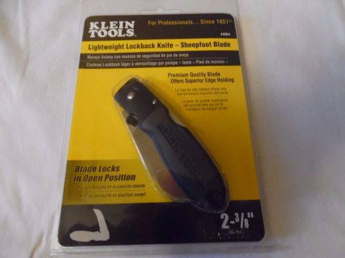 Klein tools lightweight lockback knife-2 3/8&#034; sheepfoot blade 44004 for sale