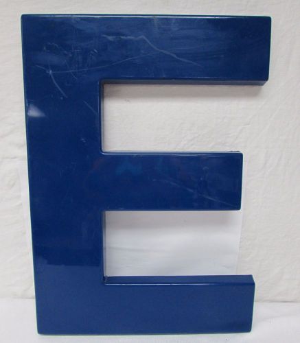 29&#034; SIGN  MOLDED PLASTIC LETTER E BLUE