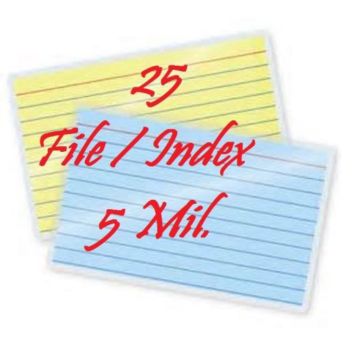 5 Mil 3-1/2 x 5-1/2 25 PK Laminating Laminator Pouches Sheets  Index Card