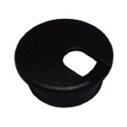 *NEW*  1 3/4&#034; PLASTIC ROUND DESK GROMMET - BLACK -  #MOI-1039BK