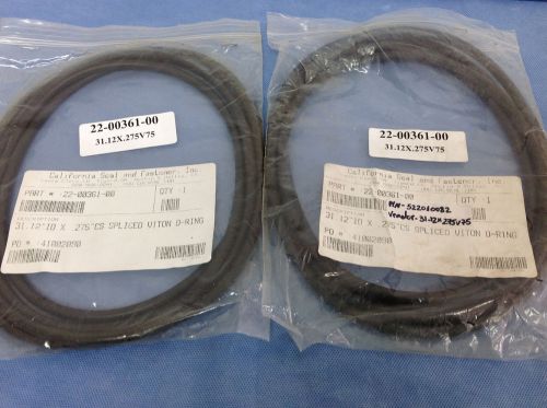 Viton o-ring 31.12x275v75 spliced viton o-ring, id 31.12&#034;x cs.275&#034;, 1 lot of 2 for sale