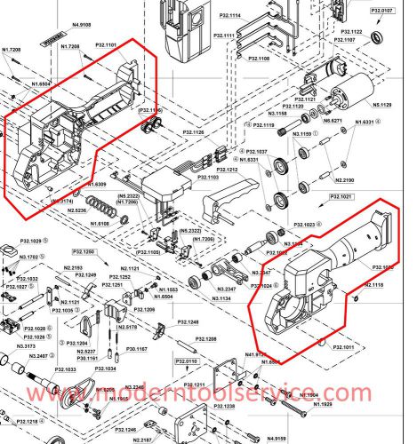 *NEW* FROMM main housing SET for P-323 P-322 battery tool  P32.1419 fromm