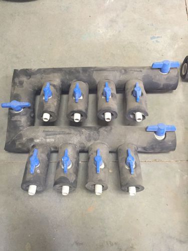 Geothemal Manifold header valves 4-3/4 loops slinky geo wells pvc