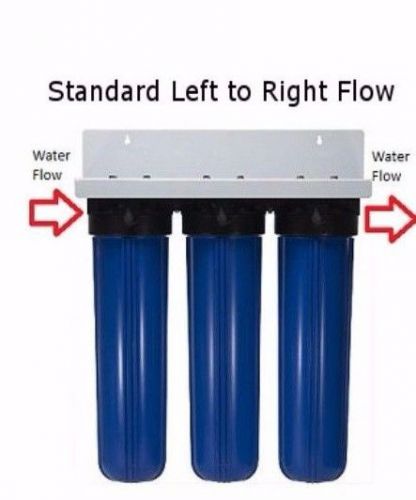 TRIPLE BIG BLUE 20&#039;&#039; WATER FILTER SYSTEM 1&#034; Sediment /Carbon /GAC | USA