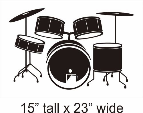 Boring Drum Set Bedroom Drawing Room Vinyl Wall Art Decal Sticker  -1682