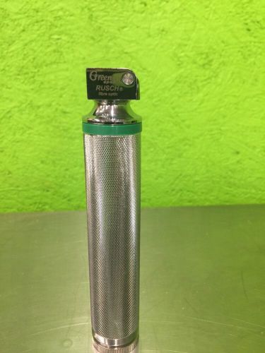 Teleflex Rusch Laryngoscope Handle Green Spec 2 Fiber-Optic Excellent Condition