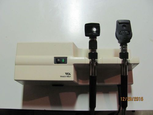 Welch allyn 767 otoscope/opthalmoscope wall-mounted diagnostic set for sale