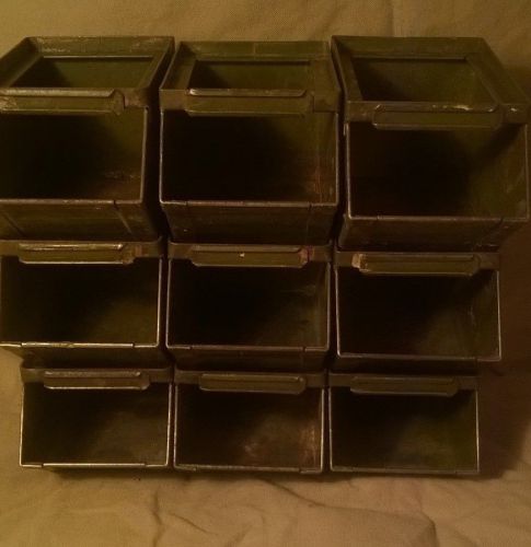 Vintage Industrial no.00 Stackbin 9 Bins Metal Hardware Storage