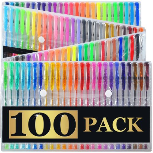 100 Set of Gel Pens With 100 Unique Colors for Artists &amp; Designers