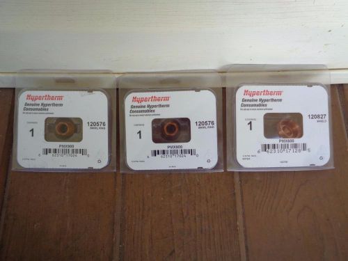 2 HYPERTHERM GENUINE POWERMAX PMX 900 SWIRL RING 120576 &amp; SHIELD PMX 600 120827