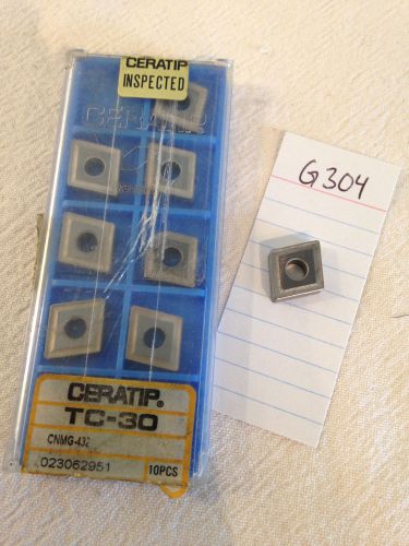 9 NEW CERATIP CNMG 432 CERMET INSERTS. GRADE: TC30 KYOCERA {G304}