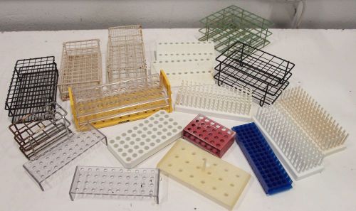 HUGE LOT Nalgene Laboratory Fisher Seymour VWR Test Tube Rack Support Holder