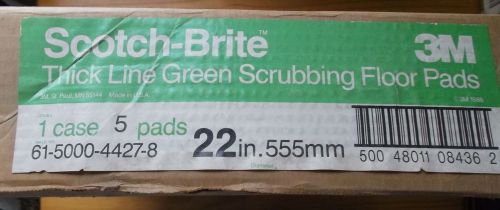 22&#039;&#039; 3M Scotch-Brite Thick Line Green Scrubbing Floor Pads 5 Pads