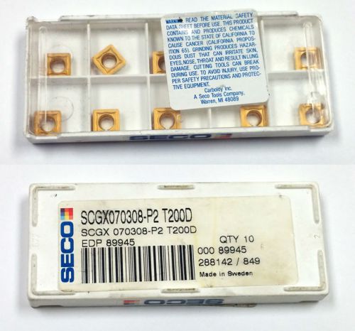 SCGX070308-P2 T200D SECO 89945 (PACK OF 10)* SCGX 070308-P2