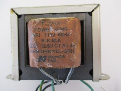 TRIAD Power Transformer F-225X Secondary 12.6 VCT @ 4 Amp Primary 115VAC NOS 12