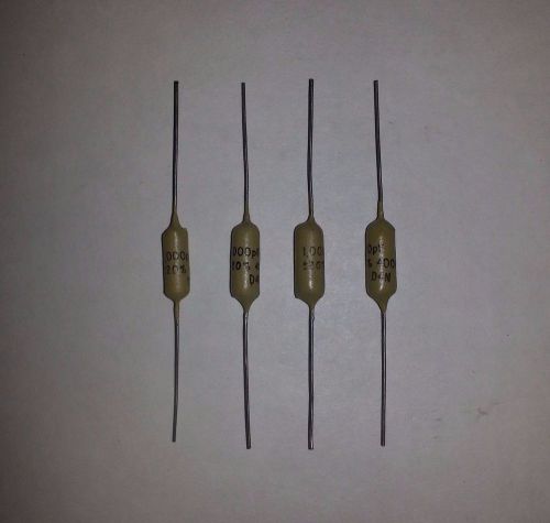 Vintage nos Mullard Mustard Capacitors .001uF 400V 20%, Lot of 4, Tube Amp/Audio