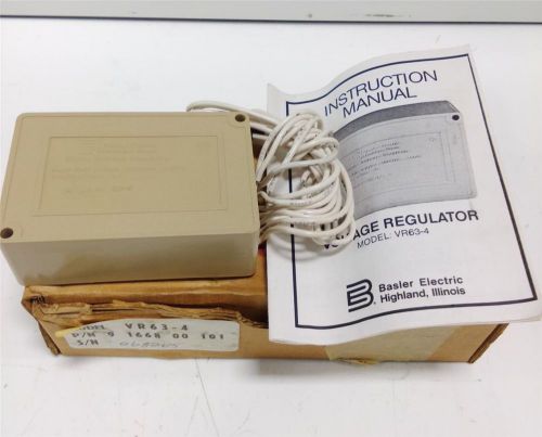 BASLER ELECTRIC VOLTAGE REGULATOR MODEL VR63-4 NIB