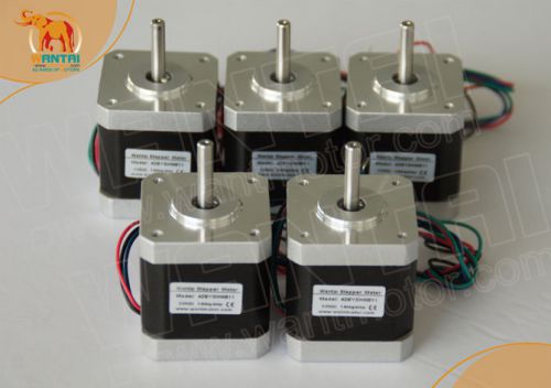 CNC 3DPrinter 5PCS Nema17 Wantai StepperMotor 42BYGHW609 1.7A, 4000g.cm 50oz-in