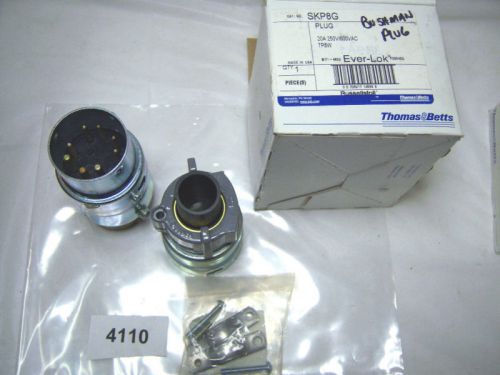 (4110) Russell Stoll Plug SKP8G 20 Amp 250 VDC 600 VAC