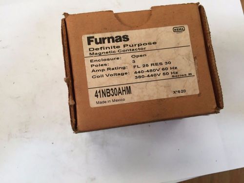 FURNAS MAGNETIC CONTACTOR 41NB30AHM 3 POLE 25 AMP NIB