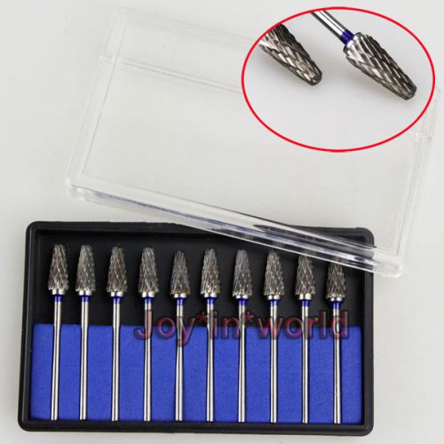 10pcs HP Tungsten Carbide Steel Burs Polisher Drill 2.35mm Dental Lab Jewellery