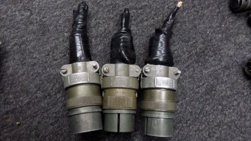 Lot of 3 esc   connector     ms 3057-16a  connon-24 for sale