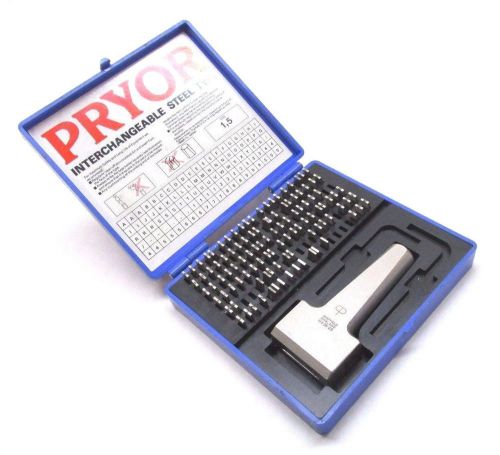 ENGLAND! PRYOR 1/16&#034; (1.5mm) INTERCHANGEABLE STEEL STAMP SET