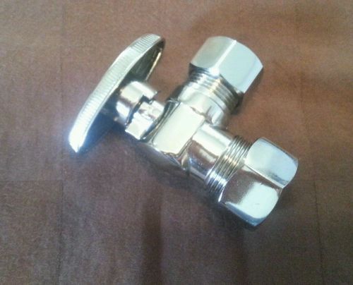 Jaclo Angle Pattern 5/8 OD compression x 1/2 OD compression 1/4 turn Ball Valve