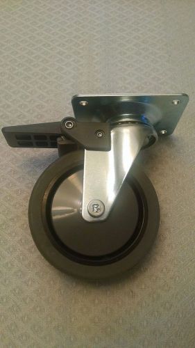 4, 4&#034; heavy duty caster wheels all swivel with brakes mounting plate, non mar for sale