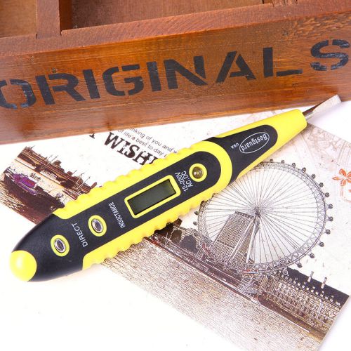 New AC DC Digital Voltage Detector Tester Pen LED Light Electric Sensor 12-250V