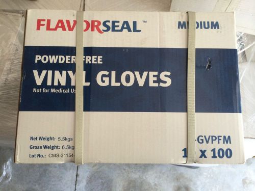 1000 count vinyl gloves powder free for food service for sale