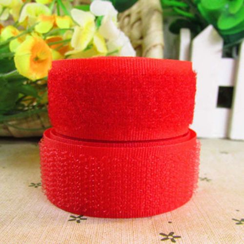 25 yard red  color Sew On velcro-like Hook &amp; Loop fastener DIY  tape hot sell