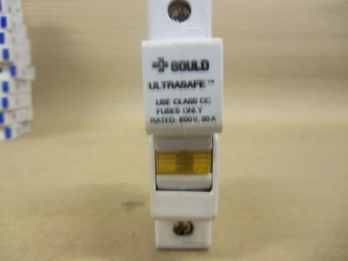 FERRAZ/GOULD USCC1I 30 AMP 600V ULTRASAFE 1 POLE DIN RAIL FUSE HOLDER