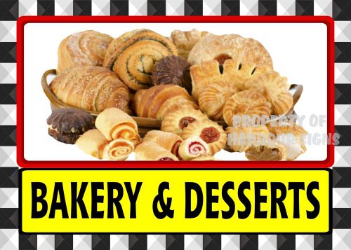 Bakery &amp; Desserts Decal 14&#034; Deli Catering Vinyl Menu Food Truck Concession