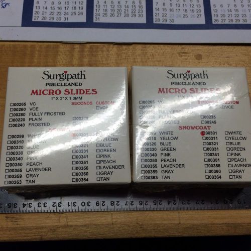 SURGIPATH MICRO SLIDES 1 X 3 X 1.0MM, SNOW COAT, 00301, 2 PACKS UNOPENED