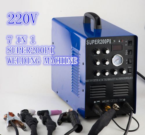 7 IN 1 IGBT 200A AC/DC PULSE TIG/MMA ALUMINIUM Welding machine 50A PLASMA CUTTER