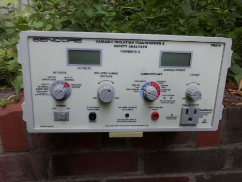 SENCORE  PR570 Variable Isolation Transformer &amp; Safety Analyzer