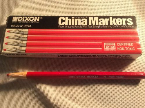 1 BOX DIXON/SAFINA RED CHINA MARKERS 9 markers total