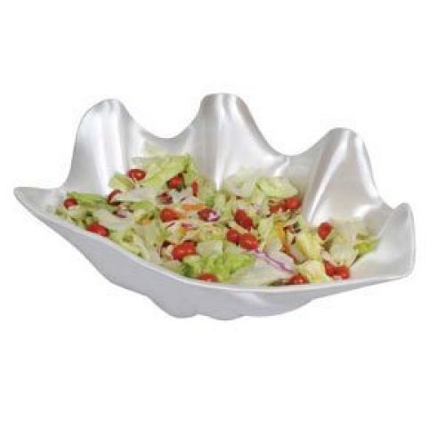 Winco PSBW-5W Shell Bowls, 5-Quart, Pearl