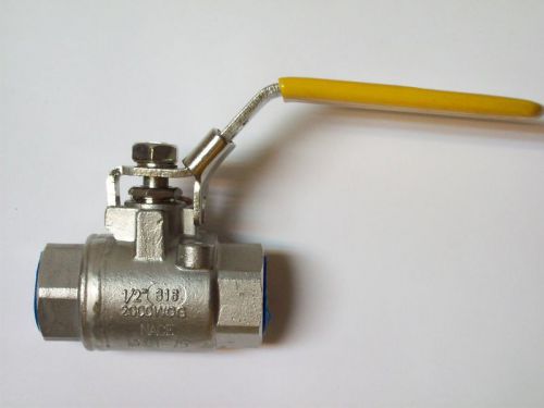 Ball valve 1&#034; 2000 npt full port 316 stainless steel 2pc design seal weld &lt;156wh for sale