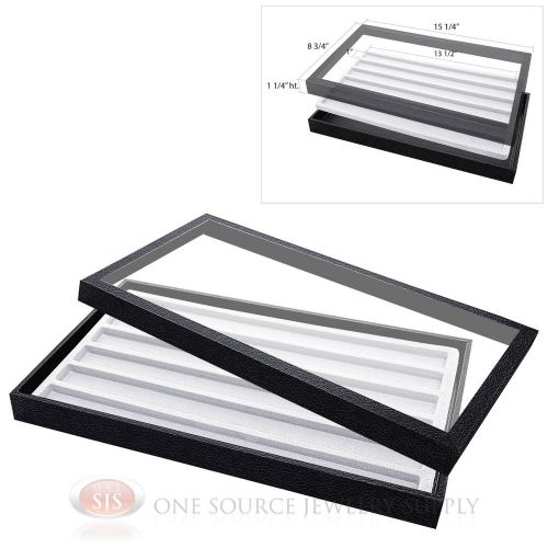 (1) Acrylic Top Display Case &amp; (1) 6 Slot White Compartmented Insert Organizer