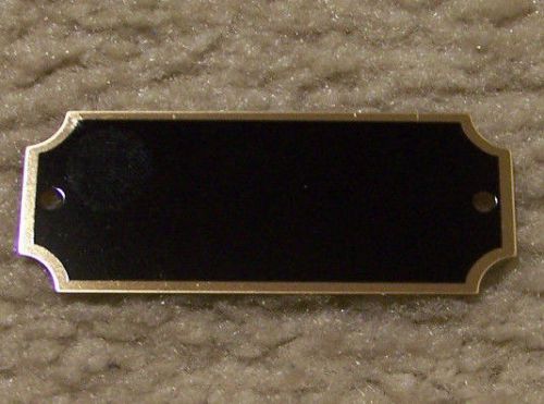 1&#034; x 2.5&#034; Black Brass Perpetual Engraving Plates 10pcs (includes 20 screws)