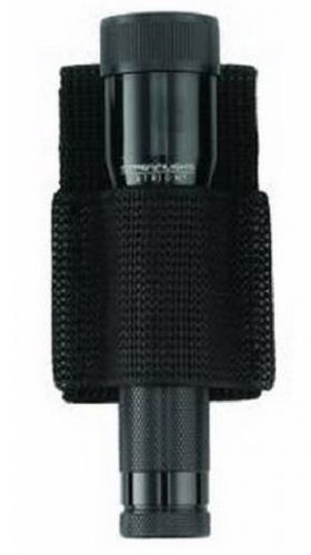 Aker leather c954s flashlight holder open black small for streamlight/scorpion for sale