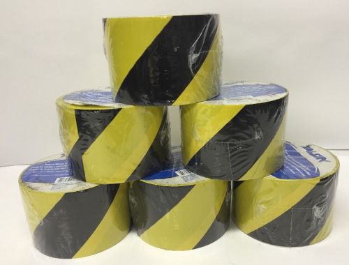 3&#034; x 108&#039; 6mil Yellow/Black Talon™ PVC Aisle Marking Tape Roll