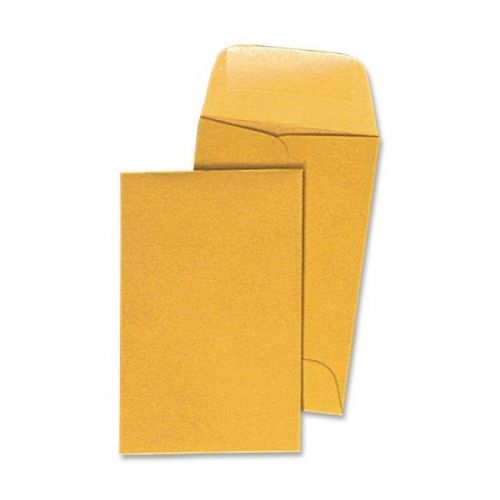 QILL 28 lb Kraft Coin Envelopes with Gummed Flaps - 3 1/8 in x 5 1/2 in