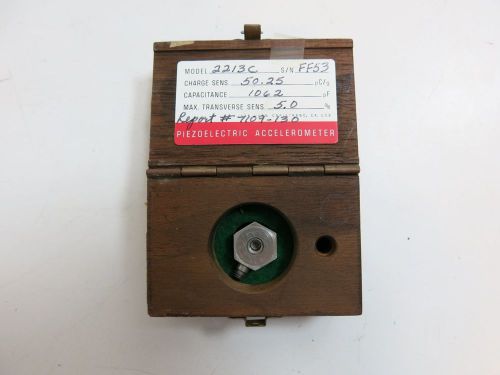 Endevco corporation accelerometer model 2213c w/ case 50.25 pc/g 1062 pf 5.0 % for sale