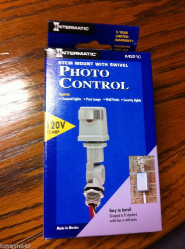 Intermatic K4221C -Stem &amp; Swivel Mounting Photo Control 120V NEW 1800W