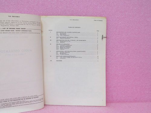 Military Manual TS-382D/U, TS-382F/U Audio Oscillator Service Manual w/Schematic